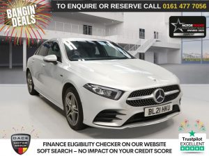 Used 2021 SILVER MERCEDES-BENZ A-CLASS Saloon 1.3 A250e 15.6kWh AMG Line Saloon 4dr Petrol Plug-in Hybrid 8G-DCT Euro 6 (s/s) (218 ps) (reg. 2021-04-22) for sale in Stockport