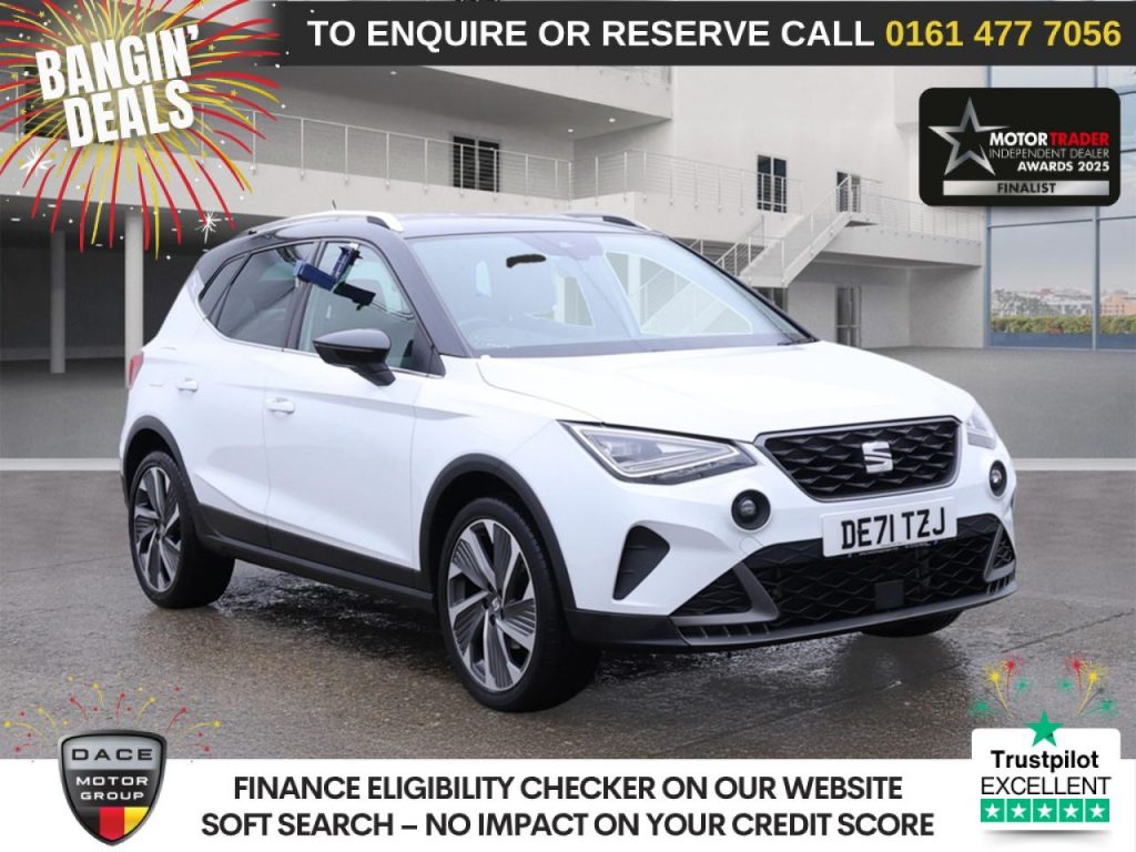 Used 2021 WHITE SEAT ARONA SUV 1.0 TSI FR Sport SUV 5dr Petrol Manual Euro 6 (s/s) (110 ps) (reg. 2021-10-12) for sale in Stockport