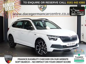 Used 2021 WHITE SKODA KAMIQ SUV 1.5 TSI ACT Monte Carlo SUV 5dr Petrol DSG Euro 6 (s/s) (150 ps) (reg. 2021-03-31) for sale in Altrincham
