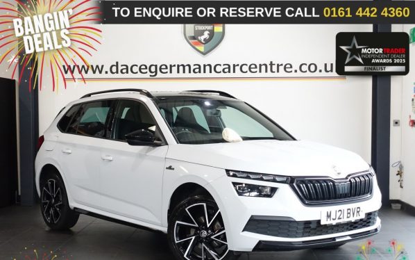 Used 2021 WHITE SKODA KAMIQ SUV 1.5 TSI ACT Monte Carlo SUV 5dr Petrol DSG Euro 6 (s/s) (150 ps) (reg. 2021-03-31) for sale in Altrincham