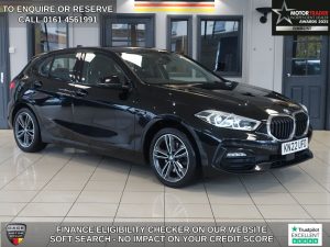 Used 2022 BLACK BMW 1 SERIES Hatchback 1.5 116d Sport (LCP) Hatchback 5dr Diesel DCT Euro 6 (s/s) (116 ps) (reg. 2022-03-18) for sale in Wilmslow