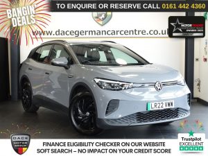 Used 2022 GREY VOLKSWAGEN ID.4 SUV Pure 52kWh Life SUV 5dr Electric Auto (148 ps) (reg. 2022-04-13) for sale in Altrincham