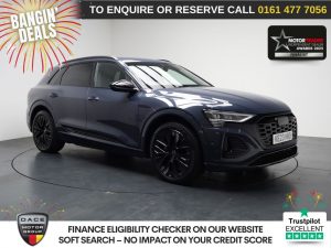 Used 2023 BLUE AUDI Q8 E-TRON SUV 55 Black Edition SUV 5dr Electric Auto quattro 114kWh (11kW Charger) (408 ps) (reg. 2023-06-30) for sale in Stockport