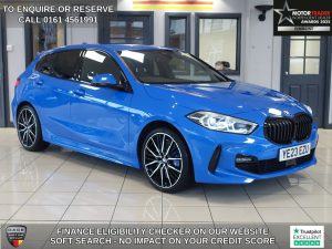 Used 2023 BLUE BMW 1 SERIES Hatchback 1.5 118i M Sport (LCP) Hatchback 5dr Petrol DCT Euro 6 (s/s) (136 ps) (reg. 2023-04-30) for sale in Wilmslow