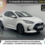 Used 2023 WHITE TOYOTA YARIS Hatchback 1.5 VVT-h Design Hatchback 5dr Petrol Hybrid E-CVT Euro 6 (s/s) (116 ps) (reg. 2023-04-28) for sale in Manchester