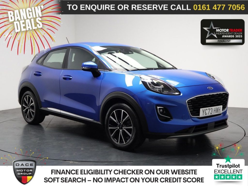 Used 2024 BLUE FORD PUMA SUV 1.0T EcoBoost MHEV Titanium SUV 5dr Petrol Hybrid Manual Euro 6 (s/s) (125 ps) (reg. 2024-01-12) for sale in Stockport