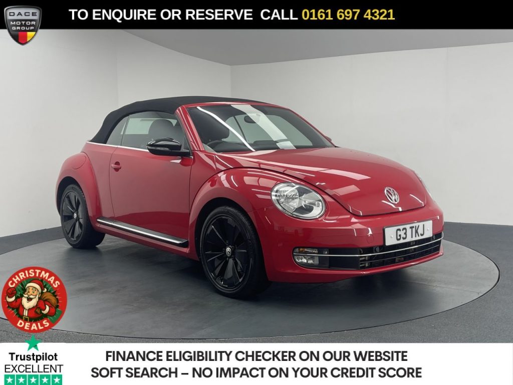 Used 2015 RED VOLKSWAGEN BEETLE Convertible 2.0 TDI BlueMotion Tech Sport Cabriolet 2dr Diesel DSG Euro 6 (s/s) (150 ps) (reg. 2015-04-13) for sale in Manchester