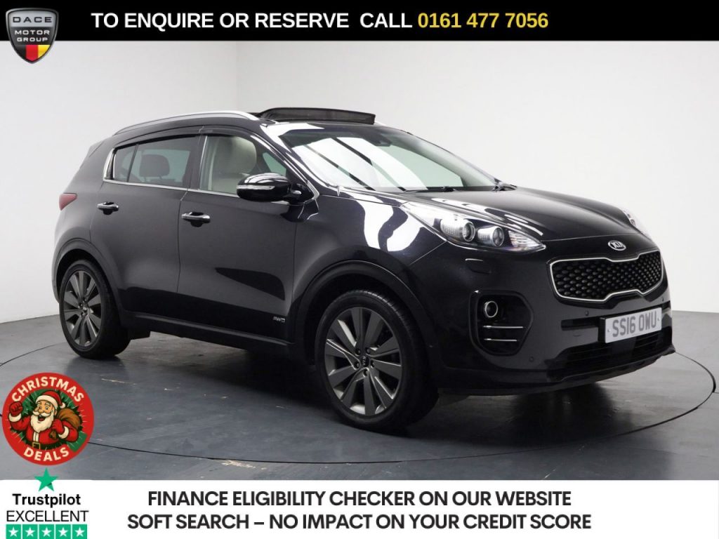 Used 2016 BLACK KIA SPORTAGE SUV 2.0 CRDi First Edition SUV 5dr Diesel Auto AWD Euro 6 (182 bhp) (reg. 2016-03-01) for sale in Stockport