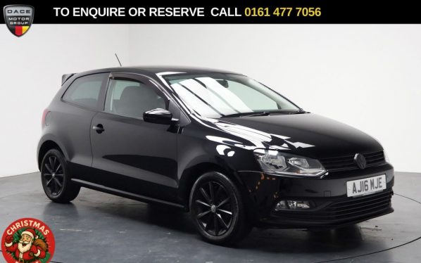 Used 2016 BLACK VOLKSWAGEN POLO Hatchback 1.2 TSI BlueMotion Tech Match Hatchback 3dr Petrol Manual Euro 6 (s/s) (90 ps) (reg. 2016-06-25) for sale in Stockport