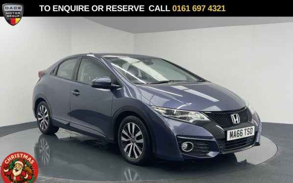 Used 2016 BLUE HONDA CIVIC Hatchback 1.6 i-DTEC SE Plus (Navi) Hatchback 5dr Diesel Manual Euro 5 (s/s) (120 ps) (reg. 2016-09-23) for sale in Manchester