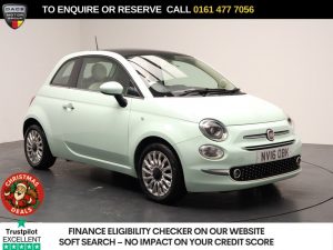 Used 2016 GREEN FIAT 500 Hatchback 1.2 Lounge Hatchback 3dr Petrol Manual Euro 6 (s/s) (69 bhp) (reg. 2016-07-29) for sale in Stockport
