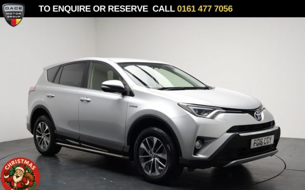Used 2016 SILVER TOYOTA RAV4 SUV 2.5 VVT-h Business Edition Plus SUV 5dr Petrol Hybrid CVT Euro 6 (s/s) (197 ps) (reg. 2016-03-16) for sale in Stockport