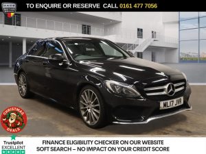 Used 2017 BLACK MERCEDES-BENZ C-CLASS Saloon 1.6 C200d AMG Line Saloon 4dr Diesel G-Tronic+ Euro 6 (s/s) (136 ps) (reg. 2017-03-30) for sale in Stockport