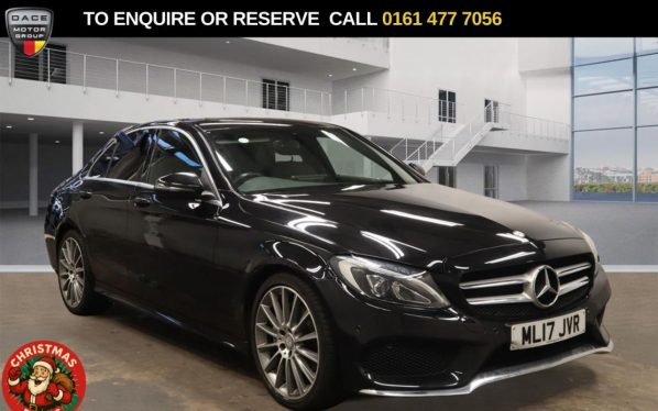 Used 2017 BLACK MERCEDES-BENZ C-CLASS Saloon 1.6 C200d AMG Line Saloon 4dr Diesel G-Tronic+ Euro 6 (s/s) (136 ps) (reg. 2017-03-30) for sale in Stockport