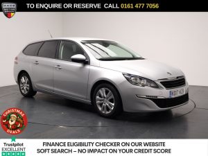 Used 2017 SILVER PEUGEOT 308 SW Estate 1.6 BlueHDi Active Estate 5dr Diesel Manual Euro 6 (s/s) (100 ps) (reg. 2017-05-31) for sale in Stockport