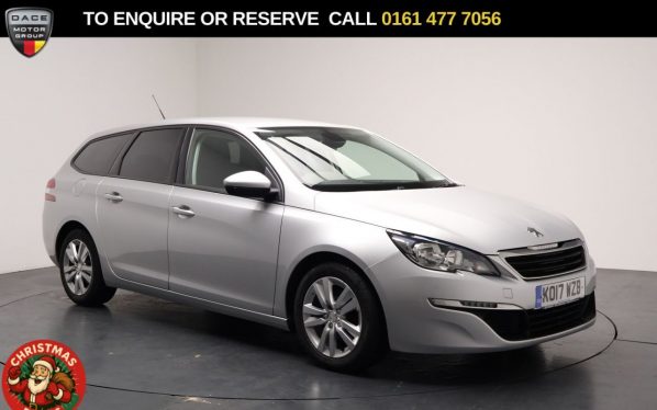 Used 2017 SILVER PEUGEOT 308 SW Estate 1.6 BlueHDi Active Estate 5dr Diesel Manual Euro 6 (s/s) (100 ps) (reg. 2017-05-31) for sale in Stockport