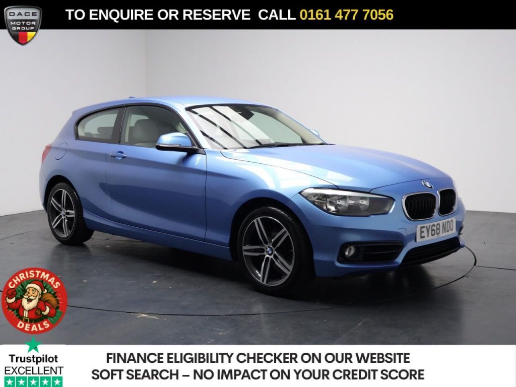 Used 2018 BLUE BMW 1 SERIES Hatchback 1.5 118i Sport Hatchback 3dr Petrol Auto Euro 6 (s/s) (136 ps) (reg. 2018-09-01) for sale in Stockport