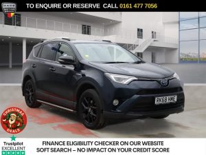 Used 2018 BLUE TOYOTA RAV4 SUV 2.5 VVT-h Excel SUV 5dr Petrol Hybrid CVT 4WD Euro 6 (s/s) (197 ps) (reg. 2018-09-13) for sale in Stockport