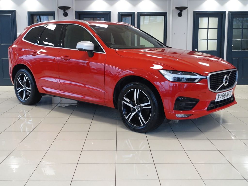 Used 2018 RED VOLVO XC60 SUV 2.0 D5 PowerPulse R-Design SUV 5dr Diesel Auto AWD Euro 6 (s/s) (235 ps) (reg. 2018-09-04) for sale in Wilmslow
