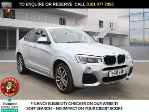 Used 2018 SILVER BMW X4 SUV 2.0 20d M Sport SUV 5dr Diesel Auto xDrive Euro 6 (s/s) (190 ps) (reg. 2018-03-21) for sale in Stockport