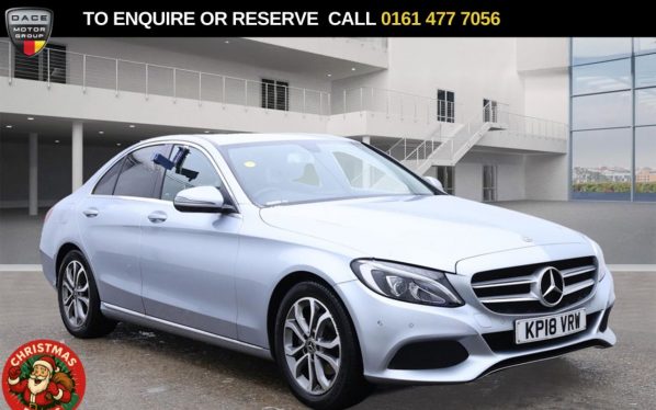 Used 2018 SILVER MERCEDES-BENZ C-CLASS Saloon 2.1 C220d Sport Saloon 4dr Diesel G-Tronic+ Euro 6 (s/s) (170 ps) (reg. 2018-03-22) for sale in Stockport