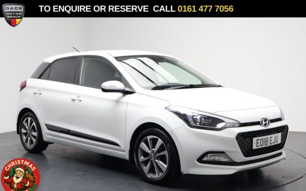 Used 2018 WHITE HYUNDAI I20 Hatchback 1.2 Premium Nav Hatchback 5dr Petrol Manual Euro 6 (84 ps) (reg. 2018-05-10) for sale in Stockport