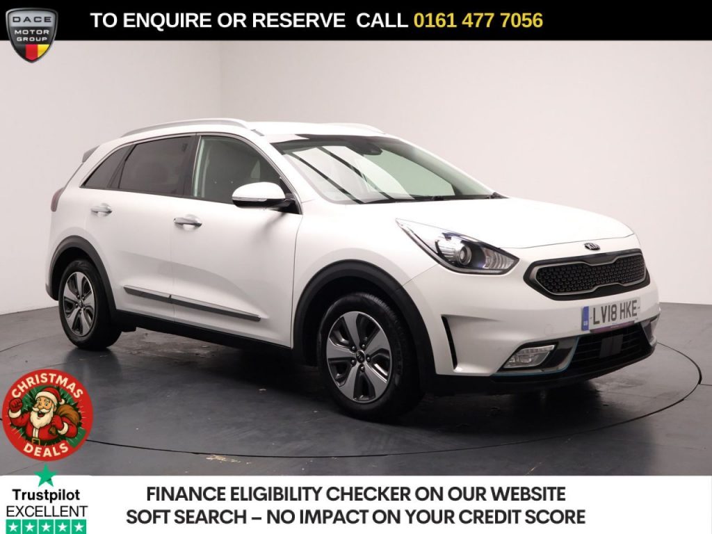 Used 2018 WHITE KIA NIRO SUV 1.6 GDi 8.9kWh 3 SUV 5dr Petrol Plug-in Hybrid DCT Euro 6 (s/s) (139 bhp) (reg. 2018-03-24) for sale in Stockport