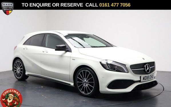 Used 2018 WHITE MERCEDES-BENZ A-CLASS Hatchback 1.6 A200 WhiteArt Hatchback 5dr Petrol 7G-DCT Euro 6 (s/s) (156 ps) (reg. 2018-07-06) for sale in Stockport