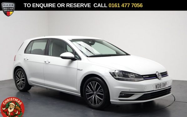 Used 2018 WHITE VOLKSWAGEN GOLF Hatchback 1.5 TSI EVO BlueMotion Tech SE Nav Hatchback 5dr Petrol DSG Euro 6 (s/s) (130 ps) (reg. 2018-06-23) for sale in Stockport