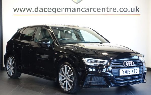 Used 2019 BLACK AUDI A3 Hatchback 1.0 TFSI 30 Black Edition Sportback 5dr Petrol S Tronic Euro 6 (s/s) (116 ps) (reg. 2019-05-31) for sale in Altrincham