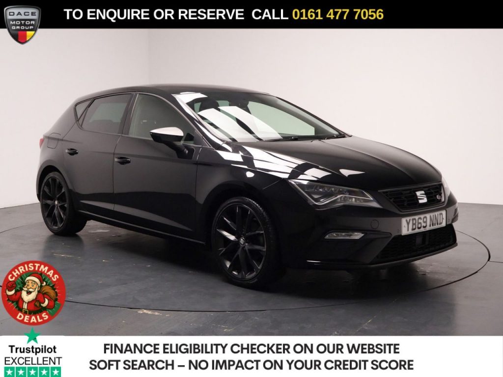 Used 2019 BLACK SEAT LEON Hatchback 1.5 TSI EVO FR Black Edition Hatchback 5dr Petrol Manual Euro 6 (s/s) (150 ps) (reg. 2019-11-30) for sale in Stockport