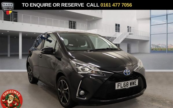 Used 2019 BLACK TOYOTA YARIS Hatchback 1.5 VVT-h Design Hatchback 5dr Petrol Hybrid E-CVT Euro 6 (s/s) (100 ps) (reg. 2019-01-02) for sale in Stockport