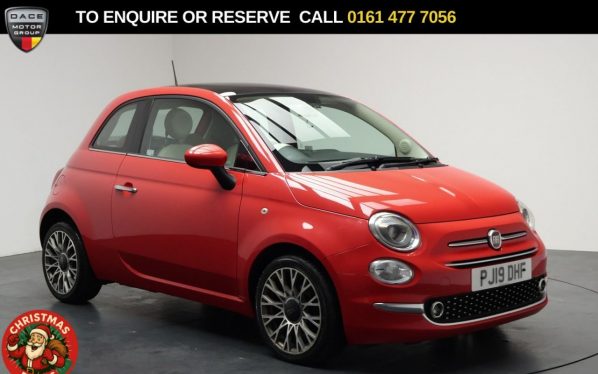 Used 2019 PINK FIAT 500 Hatchback 1.2 Lounge Hatchback 3dr Petrol Manual Euro 6 (s/s) (69 bhp) (reg. 2019-03-26) for sale in Stockport
