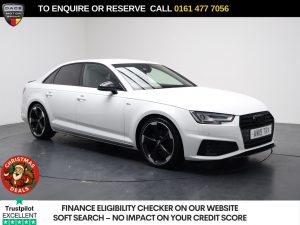 Used 2019 WHITE AUDI A4 Saloon 2.0 TFSI 35 Black Edition Saloon 4dr Petrol S Tronic Euro 6 (s/s) (150 ps) (reg. 2019-07-30) for sale in Stockport