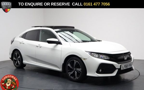Used 2019 WHITE HONDA CIVIC Hatchback 1.6 i-DTEC EX Hatchback 5dr Diesel Manual Euro 6 (s/s) (120 ps) (reg. 2019-01-22) for sale in Stockport