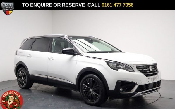 Used 2019 WHITE PEUGEOT 5008 SUV 1.5 BlueHDi Allure SUV 5dr Diesel Manual Euro 6 (s/s) (130 ps) (reg. 2019-05-01) for sale in Stockport