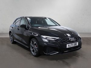 Used 2021 BLACK AUDI A3 Hatchback 1.4 TFSIe 45 S line Competition Sportback 5dr Petrol Plug-in Hybrid S Tronic Euro 6 (s/s) 13kWh (245 ps) (reg. 2021-11-15) for sale in Altrincham