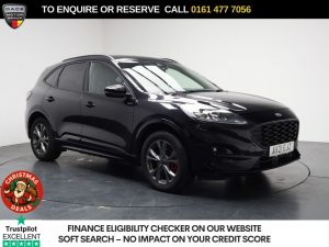 Used 2021 BLACK FORD KUGA SUV 2.5 EcoBoost Duratec 14.4kWh ST-Line SUV 5dr Petrol Plug-in Hybrid CVT Euro 6 (s/s) (225 ps) (reg. 2021-04-16) for sale in Stockport