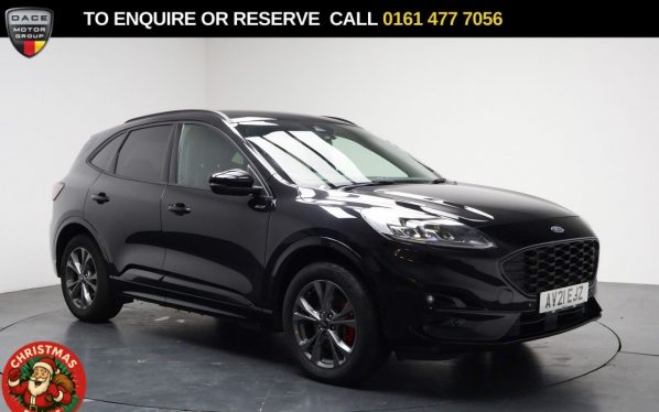 Used 2021 BLACK FORD KUGA SUV 2.5 EcoBoost Duratec 14.4kWh ST-Line SUV 5dr Petrol Plug-in Hybrid CVT Euro 6 (s/s) (225 ps) (reg. 2021-04-16) for sale in Stockport