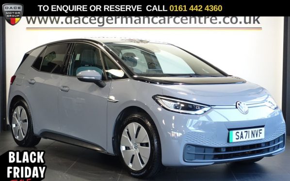 Used 2021 GREY VOLKSWAGEN ID.3 Hatchback Pro 58kWh Family Hatchback 5dr Electric Auto (145 ps) (reg. 2021-11-04) for sale in Altrincham