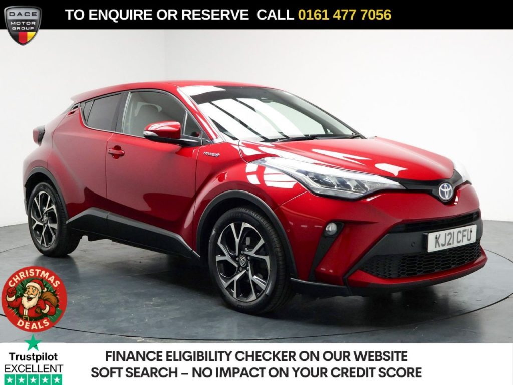 Used 2021 RED TOYOTA C-HR SUV 2.0 VVT-h GPF Design SUV 5dr Petrol Hybrid CVT Euro 6 (s/s) (184 ps) (reg. 2021-06-30) for sale in Stockport