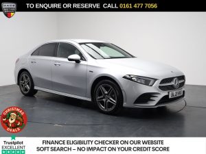 Used 2021 SILVER MERCEDES-BENZ A-CLASS Saloon 1.3 A250e 15.6kWh AMG Line Saloon 4dr Petrol Plug-in Hybrid 8G-DCT Euro 6 (s/s) (218 ps) (reg. 2021-04-22) for sale in Stockport
