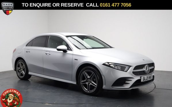 Used 2021 SILVER MERCEDES-BENZ A-CLASS Saloon 1.3 A250e 15.6kWh AMG Line Saloon 4dr Petrol Plug-in Hybrid 8G-DCT Euro 6 (s/s) (218 ps) (reg. 2021-04-22) for sale in Stockport