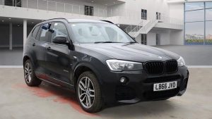 Used 2016 BLACK BMW X3 SUV 3.0 35d M Sport SUV 5dr Diesel Auto xDrive Euro 6 (s/s) (313 ps) (reg. 2016-12-19) for sale in Manchester