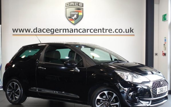 Used 2016 BLACK DS AUTOMOBILES DS 3 Hatchback 1.2 PureTech Elegance Hatchback 3dr Petrol Manual Euro 6 (s/s) (110 ps) (reg. 2016-10-27) for sale in Altrincham