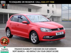 Used 2016 RED VOLKSWAGEN POLO Hatchback 1.2 TSI BlueMotion Tech Match Hatchback 5dr Petrol DSG Euro 6 (s/s) (90 ps) (reg. 2016-06-24) for sale in Stockport