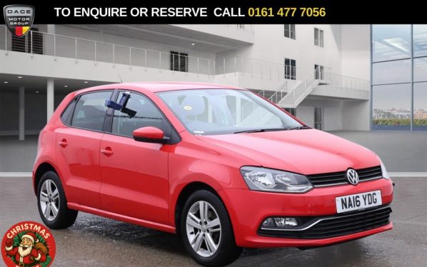 Used 2016 RED VOLKSWAGEN POLO Hatchback 1.2 TSI BlueMotion Tech Match Hatchback 5dr Petrol DSG Euro 6 (s/s) (90 ps) (reg. 2016-06-24) for sale in Stockport