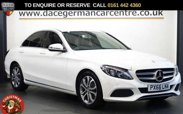Used 2016 WHITE MERCEDES-BENZ C-CLASS Saloon 1.6 C200d Sport Saloon 4dr Diesel G-Tronic+ Euro 6 (s/s) (136 ps) (reg. 2016-09-15) for sale in Head Office