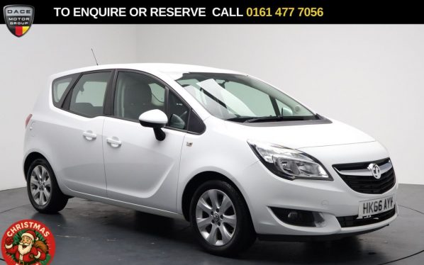 Used 2016 WHITE VAUXHALL MERIVA MPV 1.4i Life MPV 5dr Petrol Manual Euro 6 (100 ps) (reg. 2016-11-21) for sale in Stockport