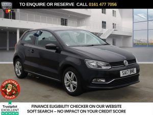 Used 2017 BLACK VOLKSWAGEN POLO Hatchback 1.0 Match Edition Hatchback 3dr Petrol Manual Euro 6 (s/s) (60 ps) (reg. 2017-08-21) for sale in Stockport